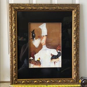 Framed Chef print